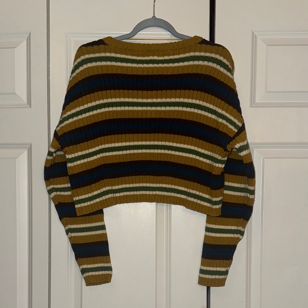 La Hearts Multicolor Striped V-Neck Sweater - Picture 4 of 5